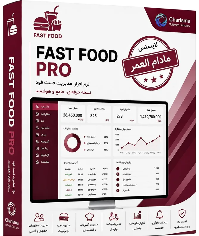 تصویر نرم افزار مدیریت فست فود نرم افزار مدیریت و حسابداری فست فود